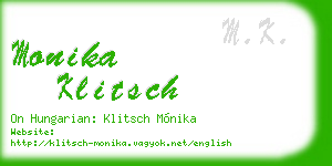 monika klitsch business card